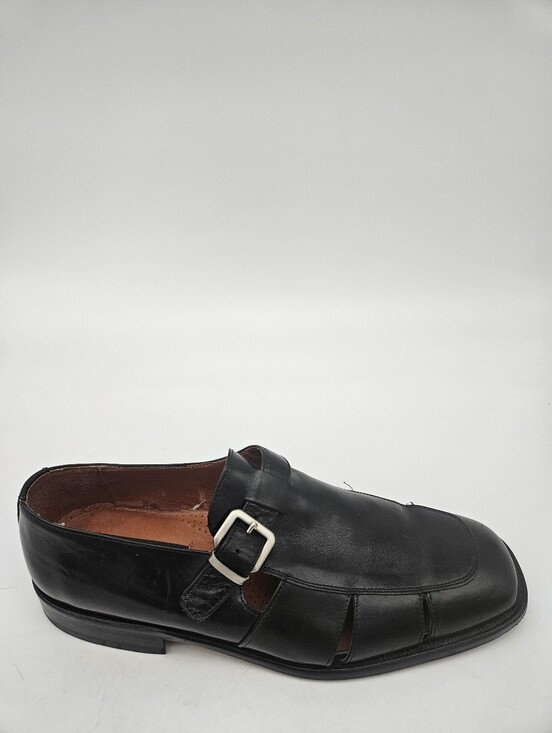 BRASSBOOT Men’s Sandals Fisherman BLACK Leather Shoes SZ 10M Made In Spain main image 9